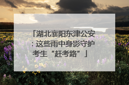 湖北襄阳东津公安：这些雨中身影守护考生“赶考路”